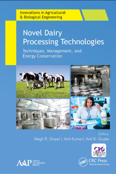 Book cover of Novel Dairy Processing Technologies: Techniques, Management, and Energy Conservation by Megh Goyal Book cover of Novel Dairy Processing Technologies: Techniques, Management, and Energy Conservation by Megh Goyal